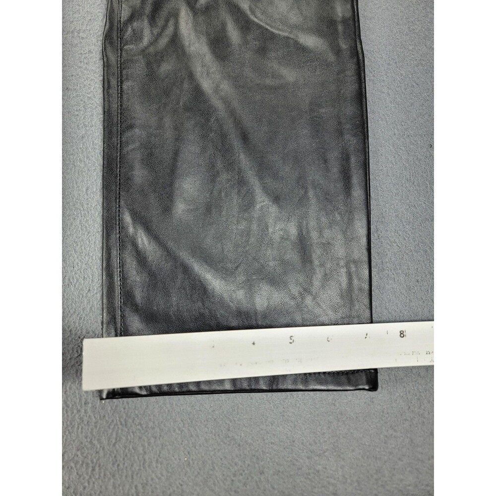 GAP Pants Womens 31 Black Vintage Slim High Rise Faux Leather Coated Modern - Picture 4 of 13